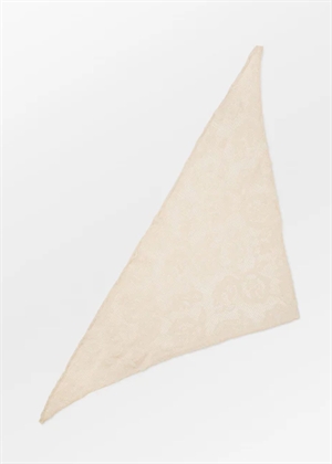 Croflora triangle scarf Birch White Becksøndergaard 